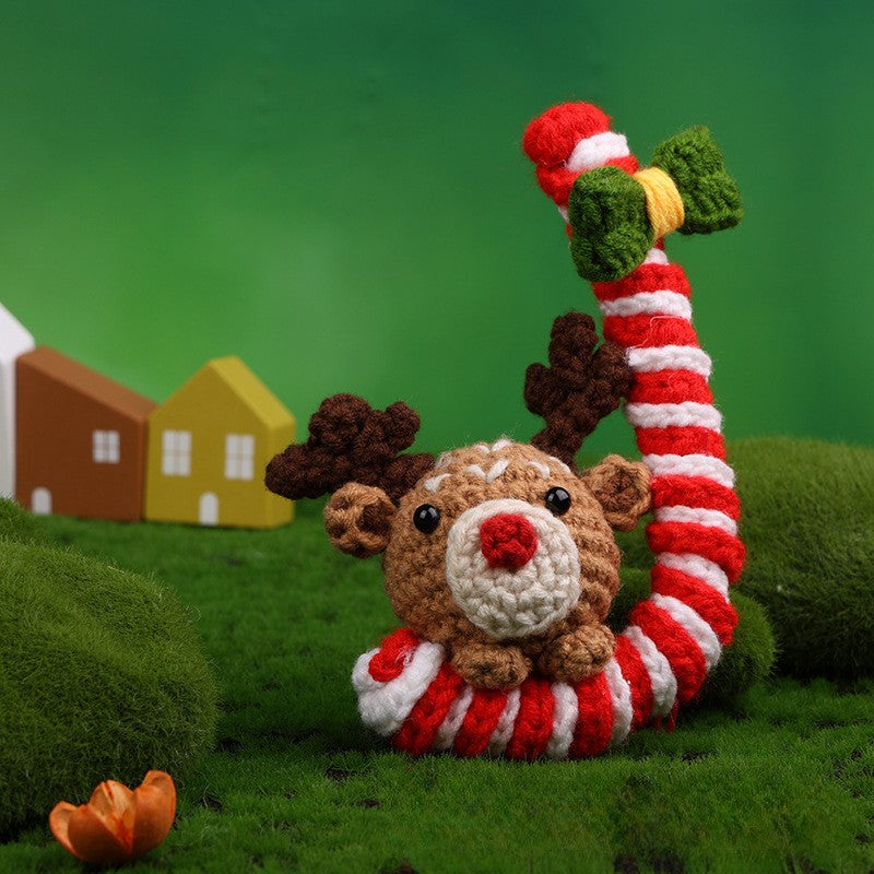 Candy Cane Reindeer Crochet Kit