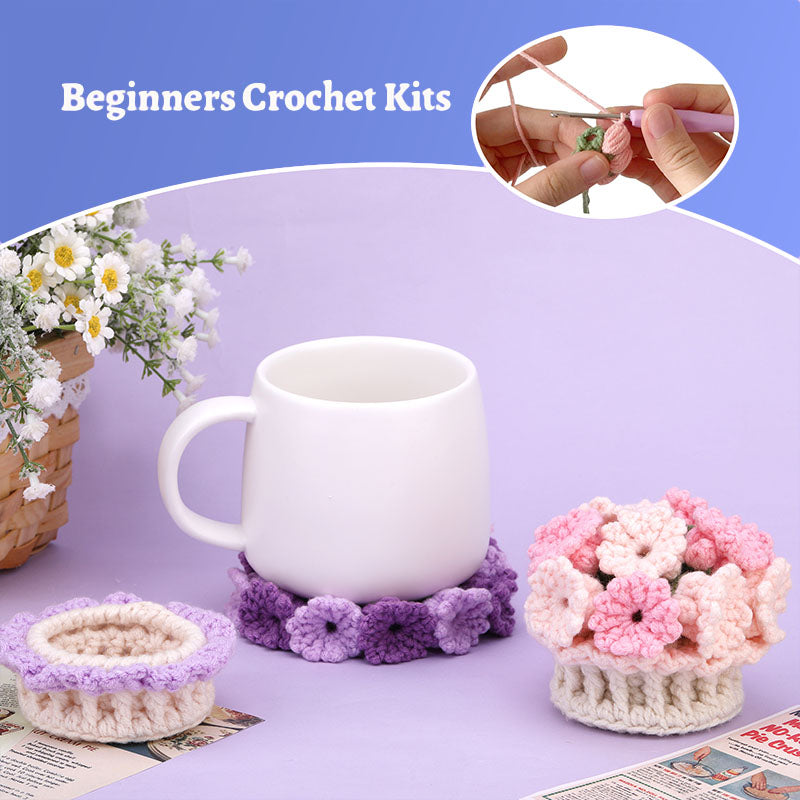 Flower Bouquet Coaster Crochet Kit