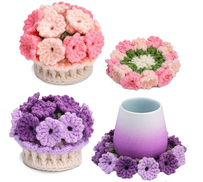 Flower Bouquet Coaster Crochet Kit